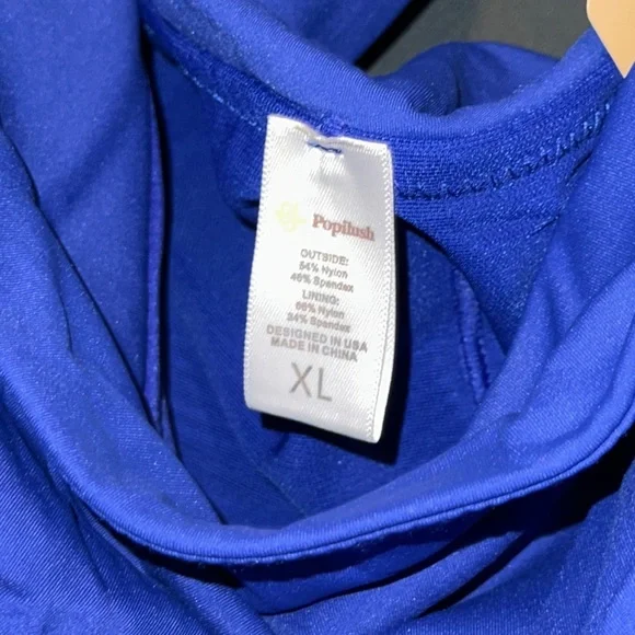 VIRAL POPILUSH Elegant Blue Long-Sleeve Dress - Picture 3 of 6